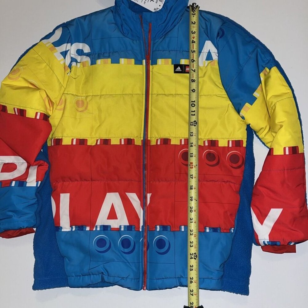 Legos Boys Jacket Large L W JKT Legos hood full zip blue red NWT $180 - Picture 3 of 8
